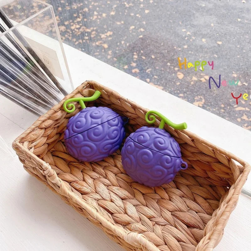 Luffy & Ace Devil Fruit Silicone Case Cover for AirPods