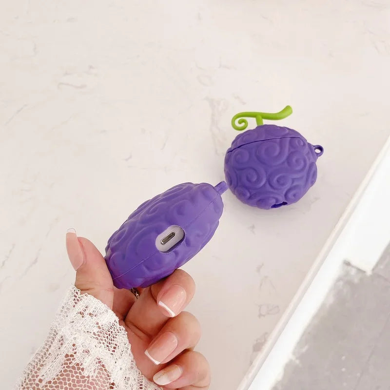 Luffy & Ace Devil Fruit Silicone Case Cover for AirPods