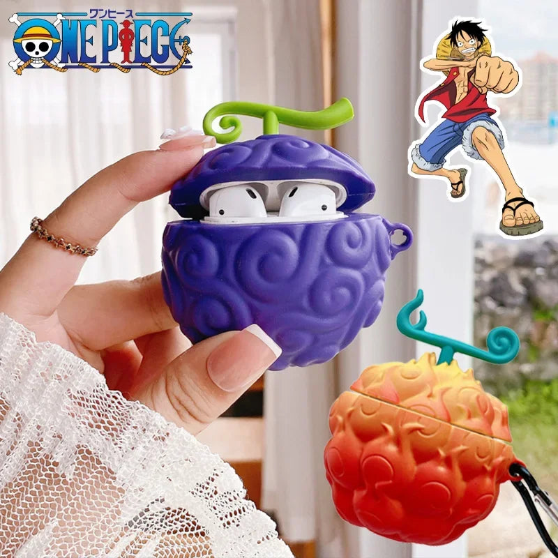 Luffy & Ace Devil Fruit Silicone Case Cover for AirPods