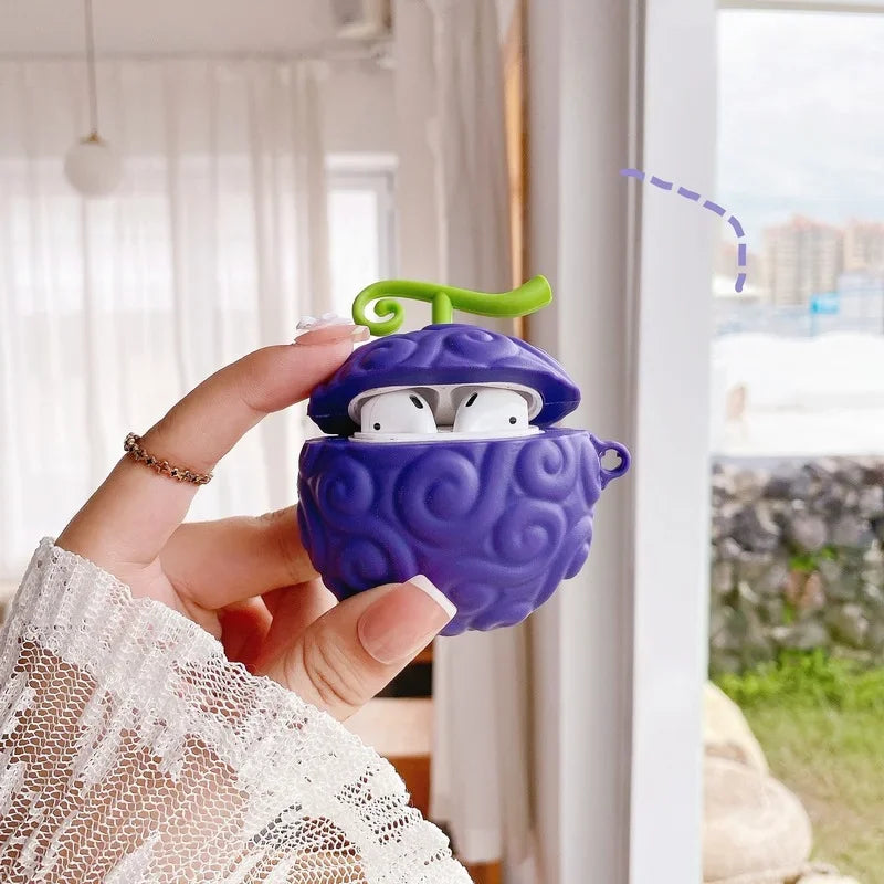 Luffy & Ace Devil Fruit Silicone Case Cover for AirPods